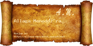 Allaga Menodóra névjegykártya